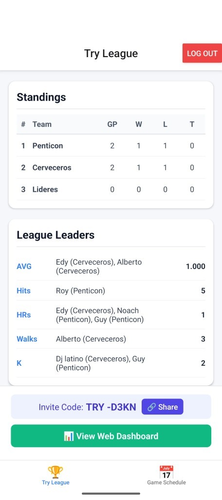 Organizer App Interface